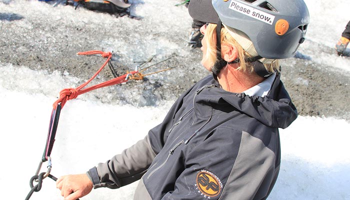 Ryan teaching glacier guides.